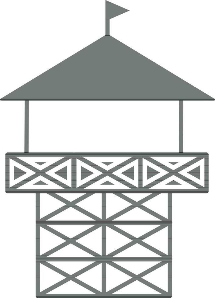 ilustración de torre icono en plano estilo. vector