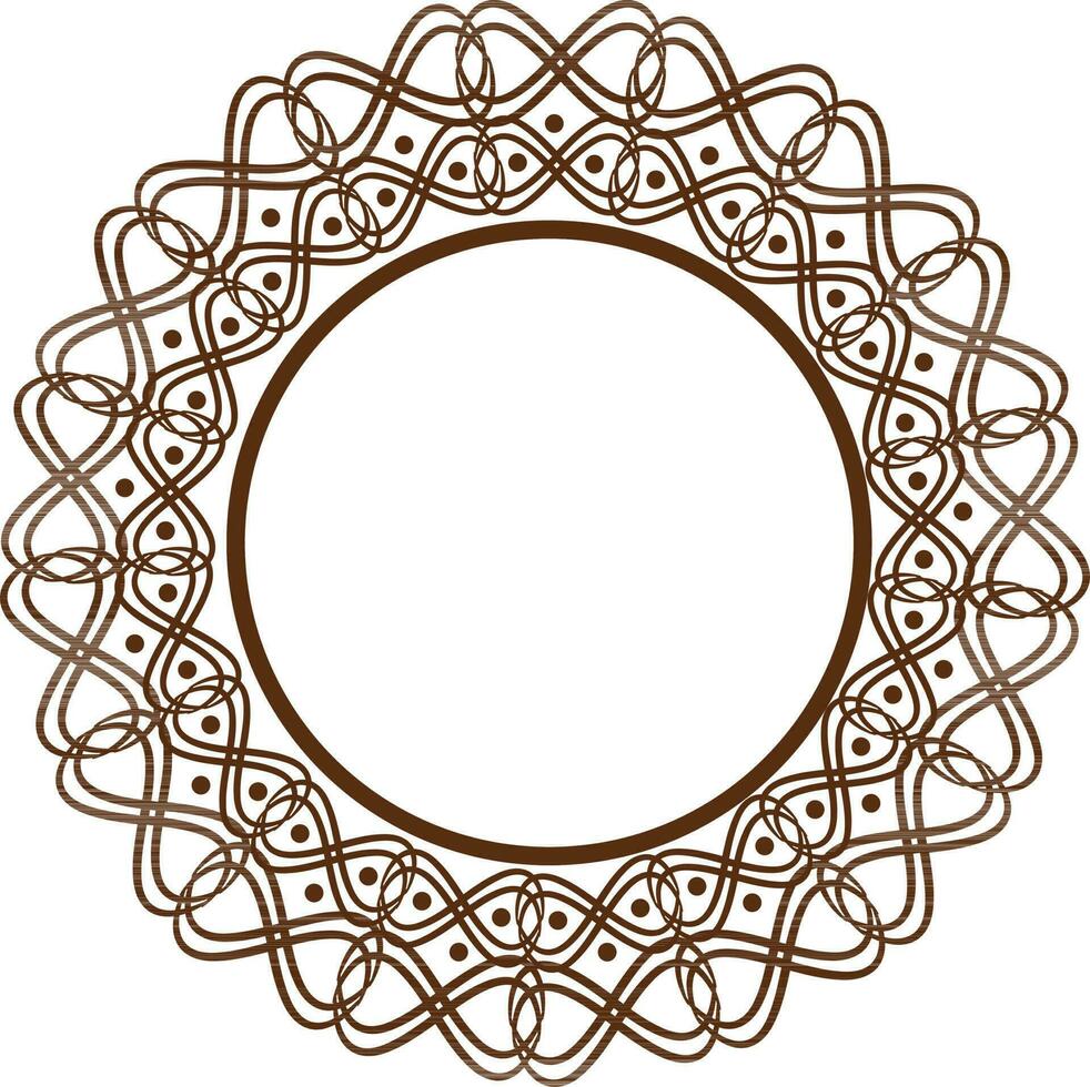 Circle frame with floral ornaments. vector