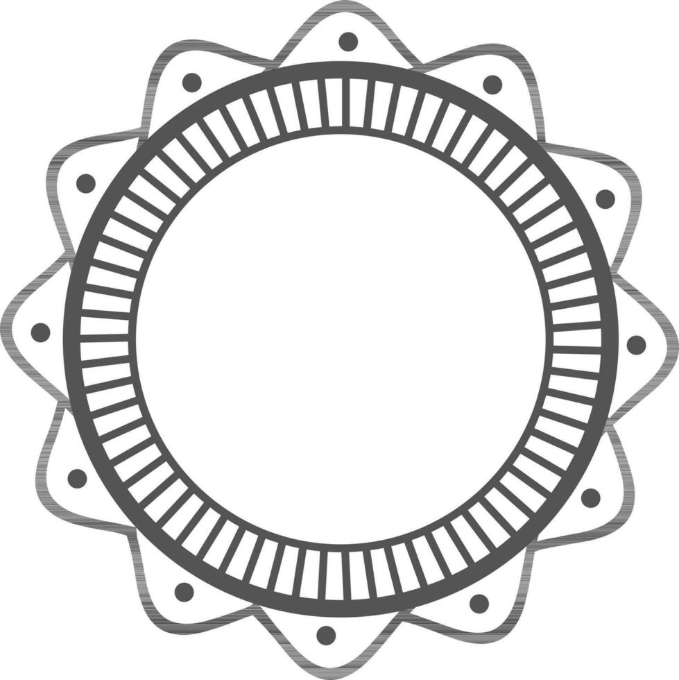 Artistic frame design in circle shape. vector