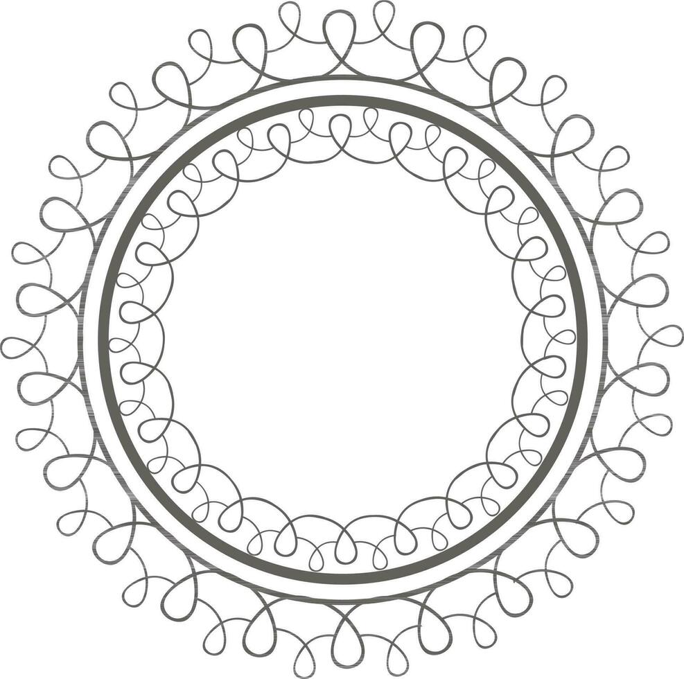 Ornamental floral frame design. vector