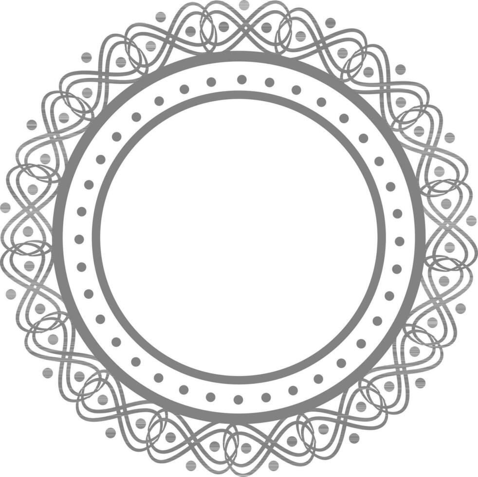 Circle shaped artistic frame design. vector
