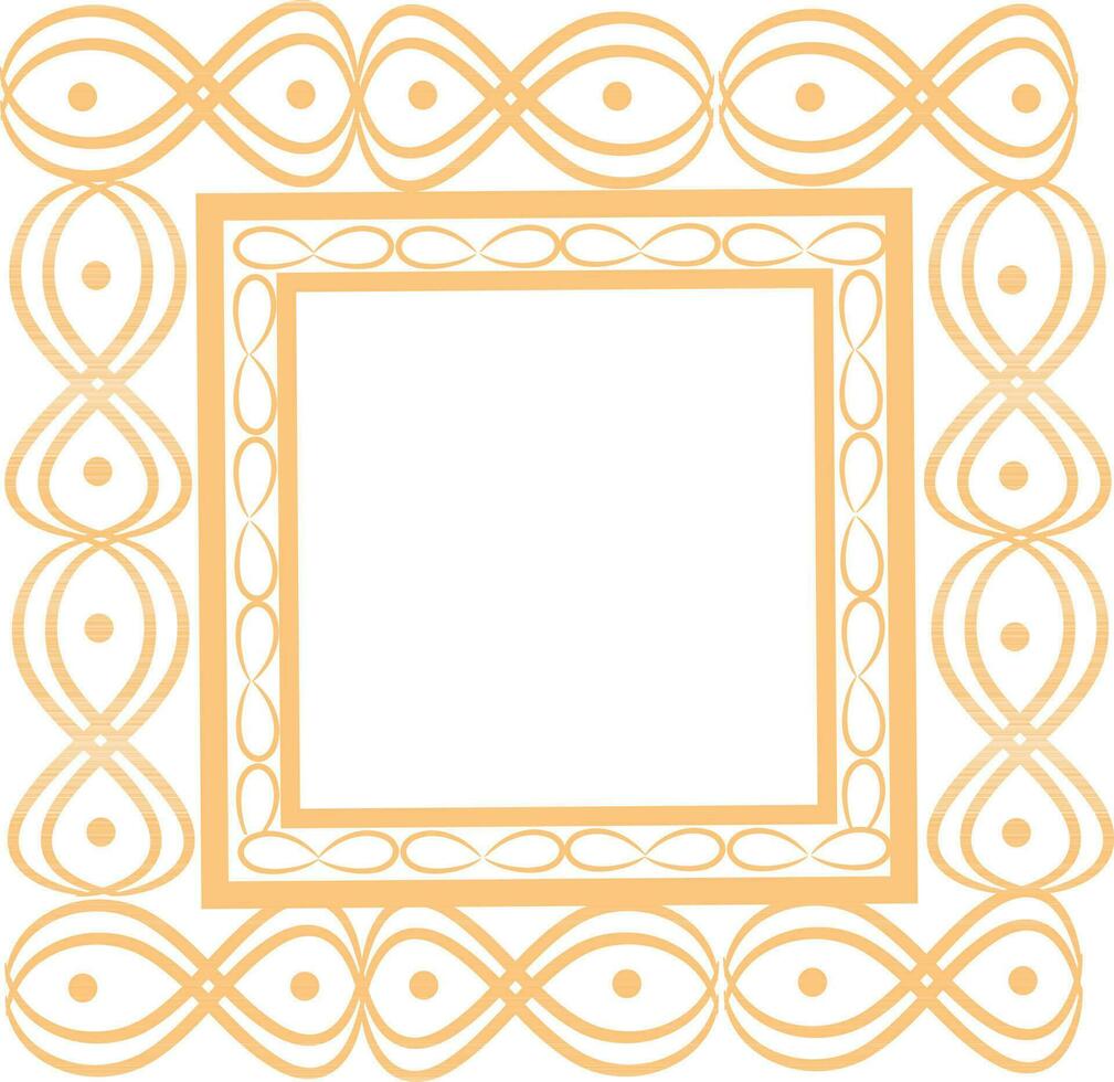 Floral frame in square shape. vector