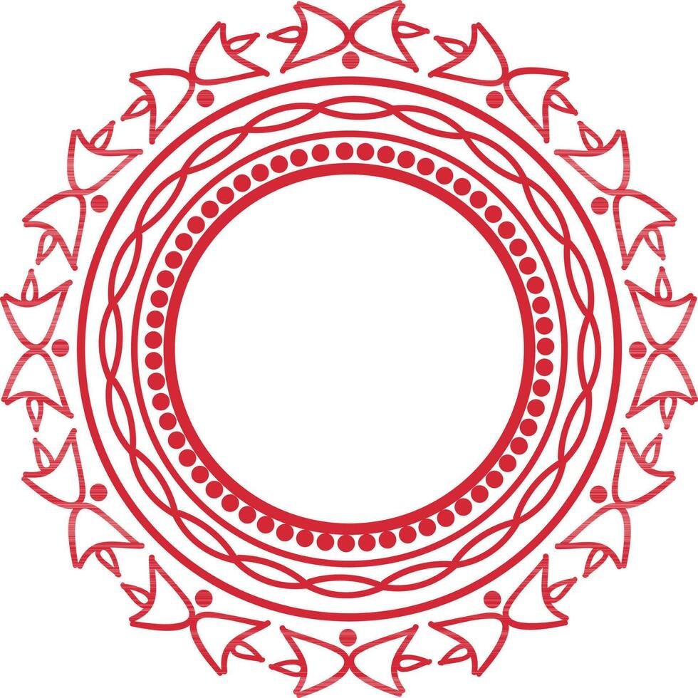 Ornamental frame in circle shape. vector