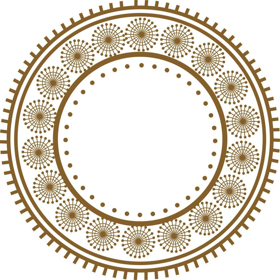 Decorative Frame with floral design. vector