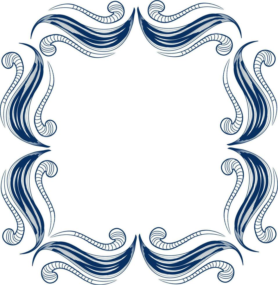 Artistic floral frame design. vector