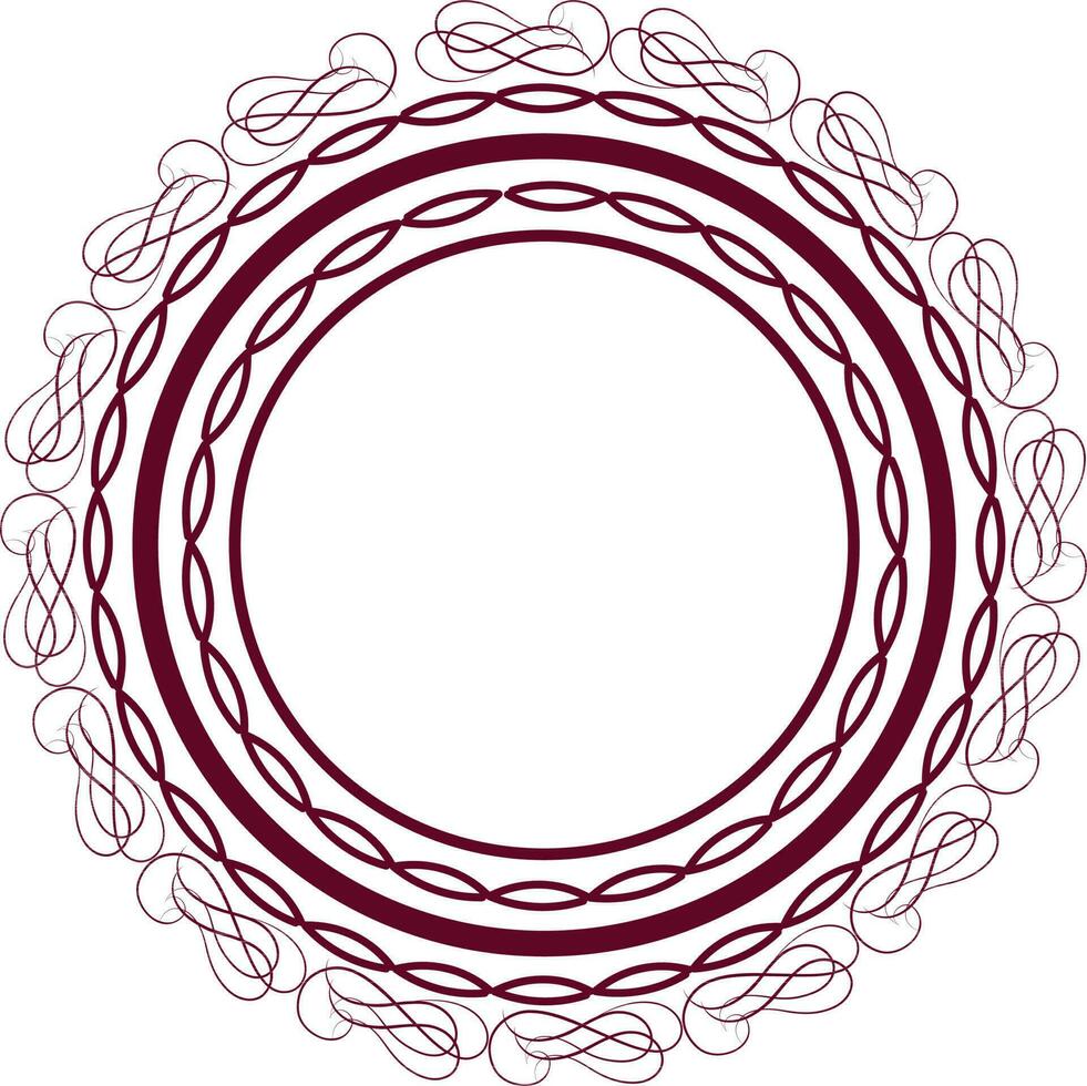 ornamental marco en circulo forma. vector