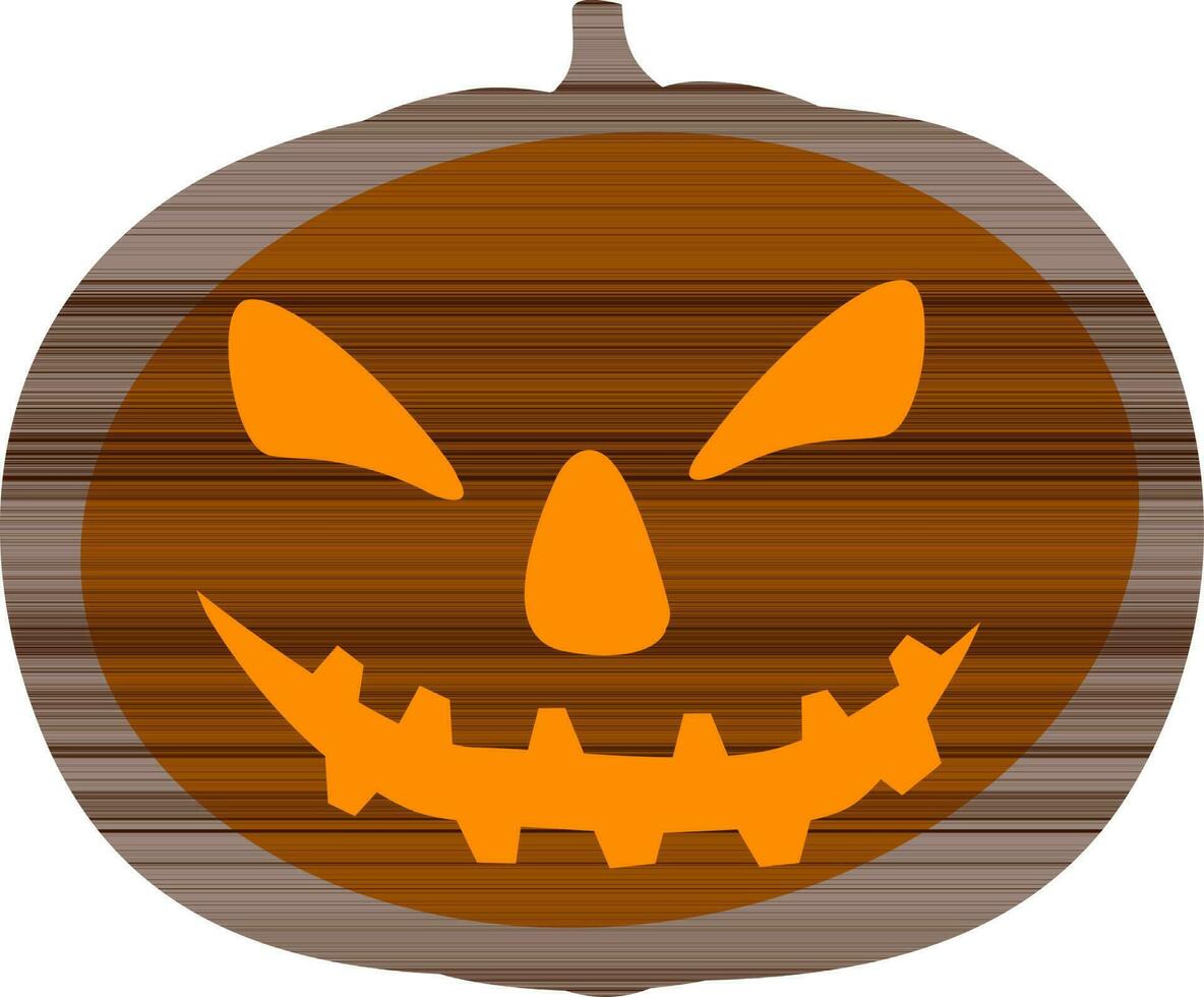 Scary pumpkin for Halloween concept. vector