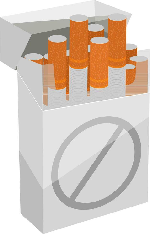 Illustration of cigarette packet. vector