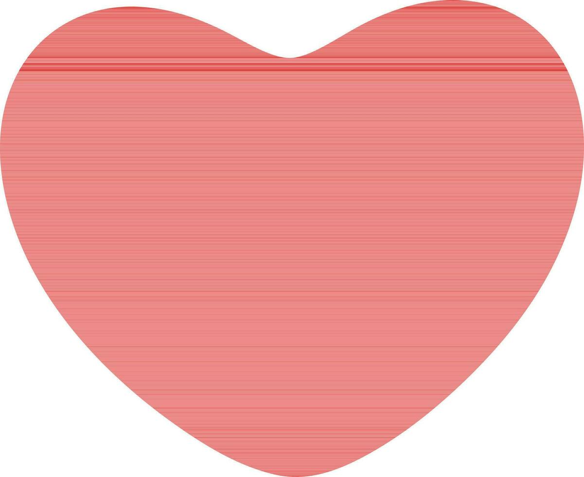 Flat style heart in red color. vector