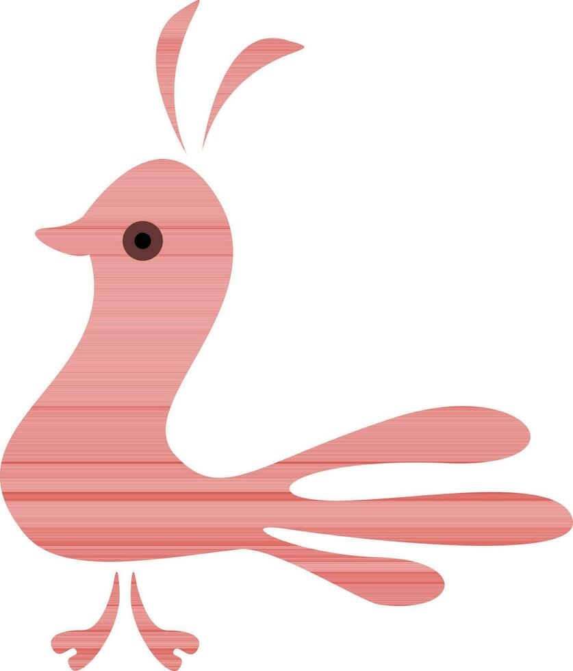 Flat style Love bird icon in red color. vector