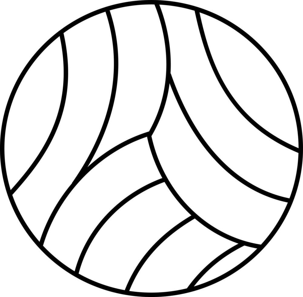 Lineart illustration of a Volleyball. vector