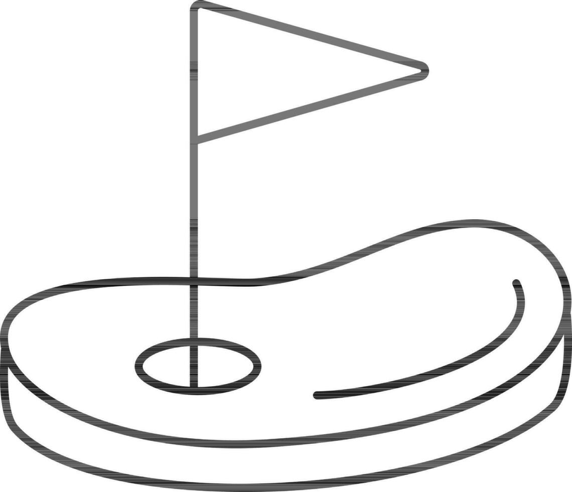Lineart Golf Course vector