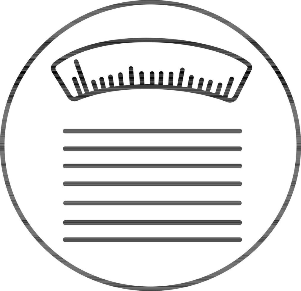 Lineart Weighing Machine sign or symbol. vector