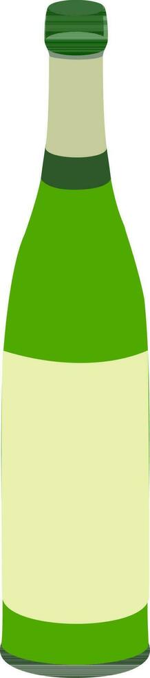 Flat illustration of wine bottle. vector