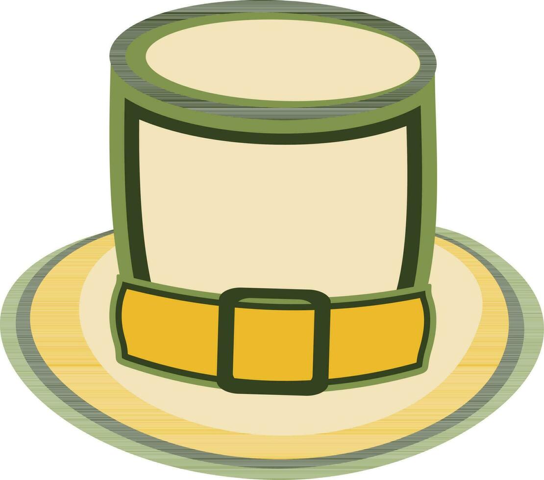 verde y amarillo duende sombrero diseño. vector