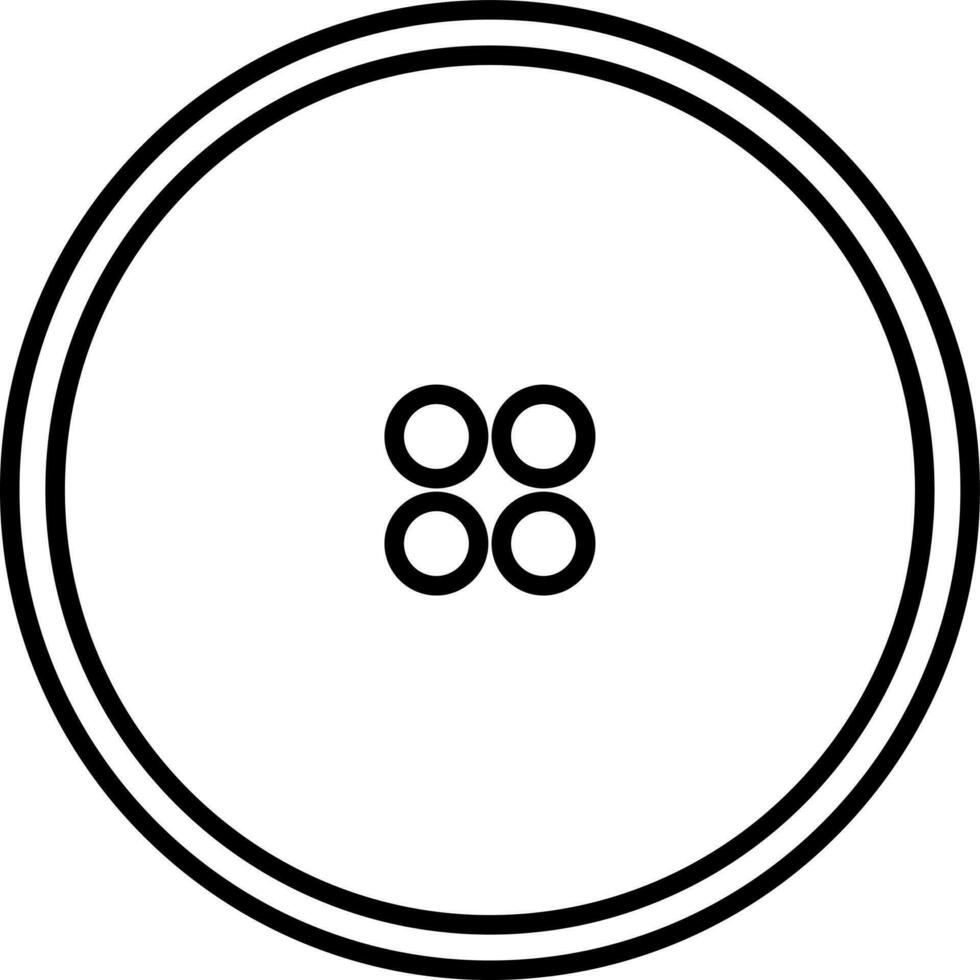 Flat illustration of a button. vector