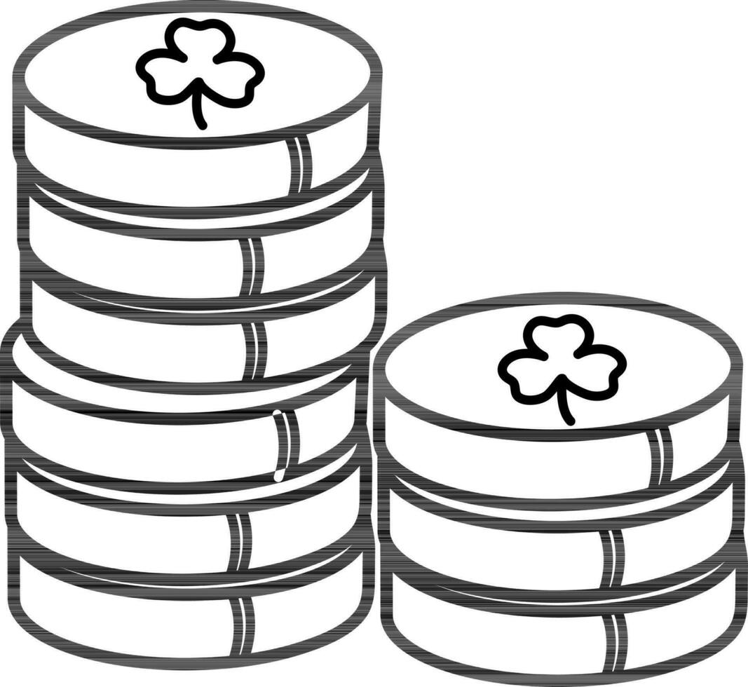 Flat illustration of Coins Stack. vector