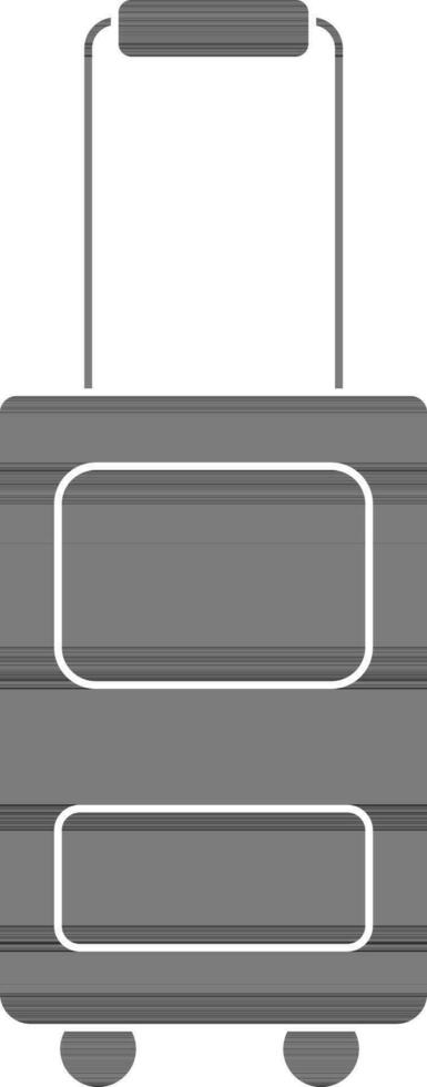 Luggage bag in black and white color. vector