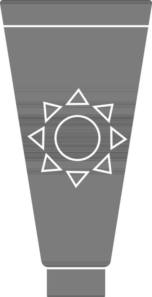 black and white sunblock cream. vector