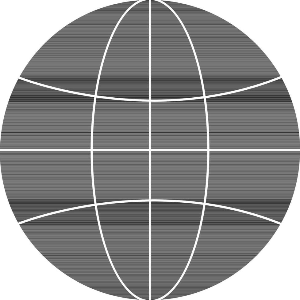 tierra globo en negro y blanco color. vector