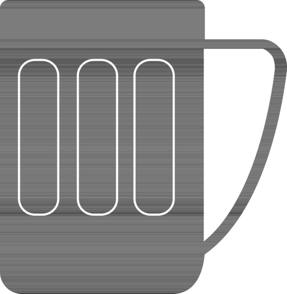 negro y blanco taza. glifo icono o símbolo. vector