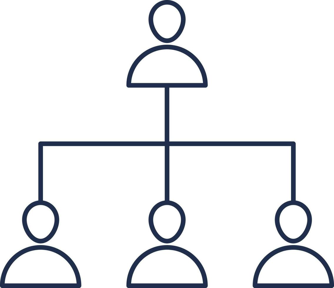 Line Art User Connection Or Networking Icon. vector