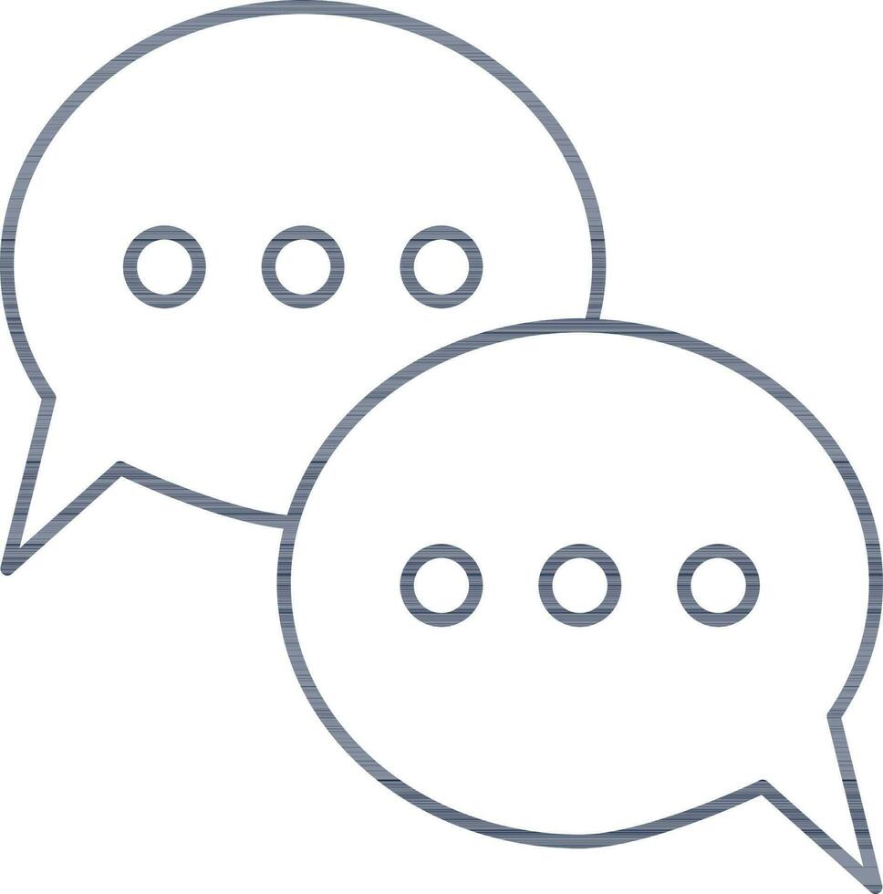 Thin Line Art Of Chat Bubbles Icon. vector