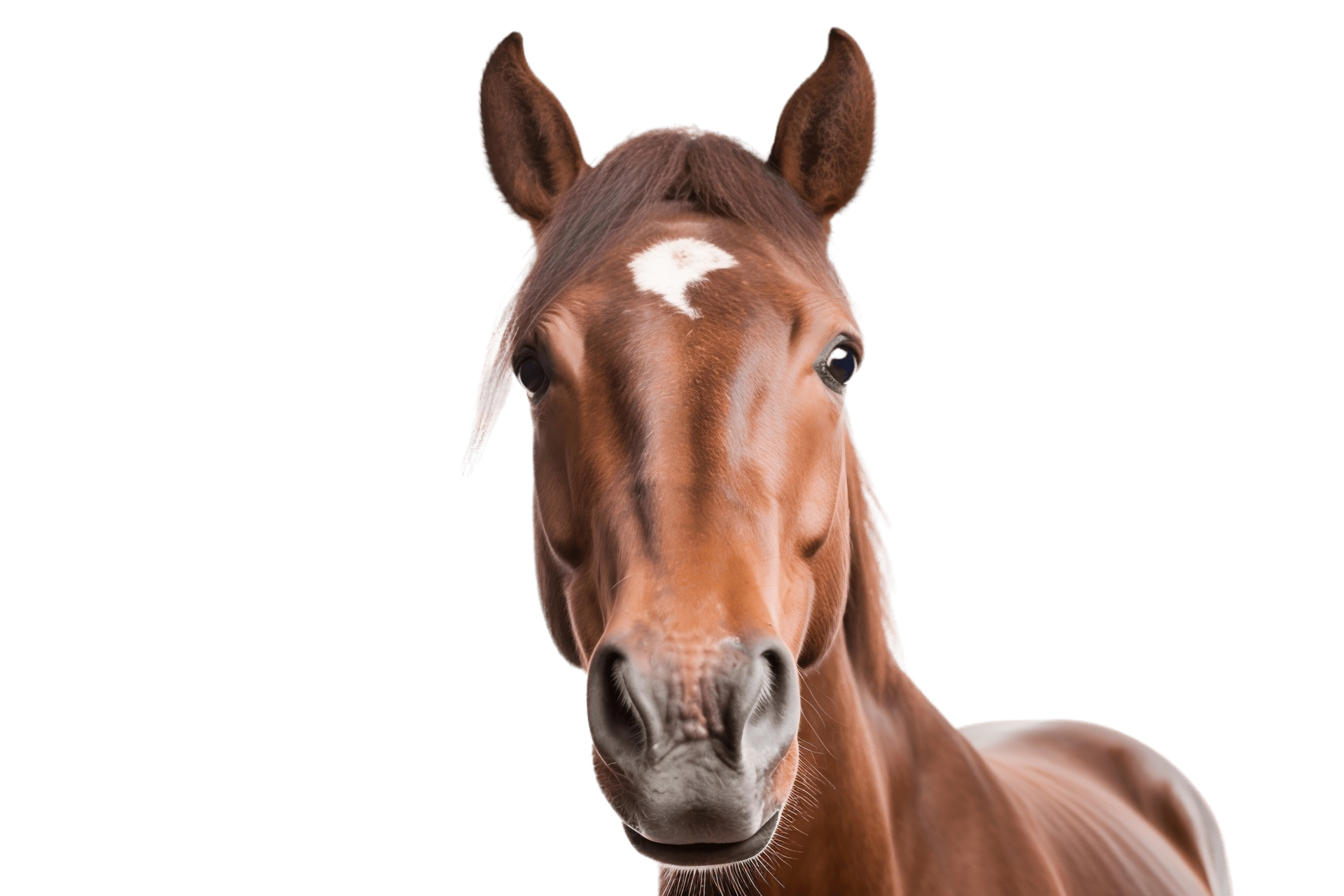 gezicht schot van een paard Aan transparant achtergrond. ai 24516697 PNG