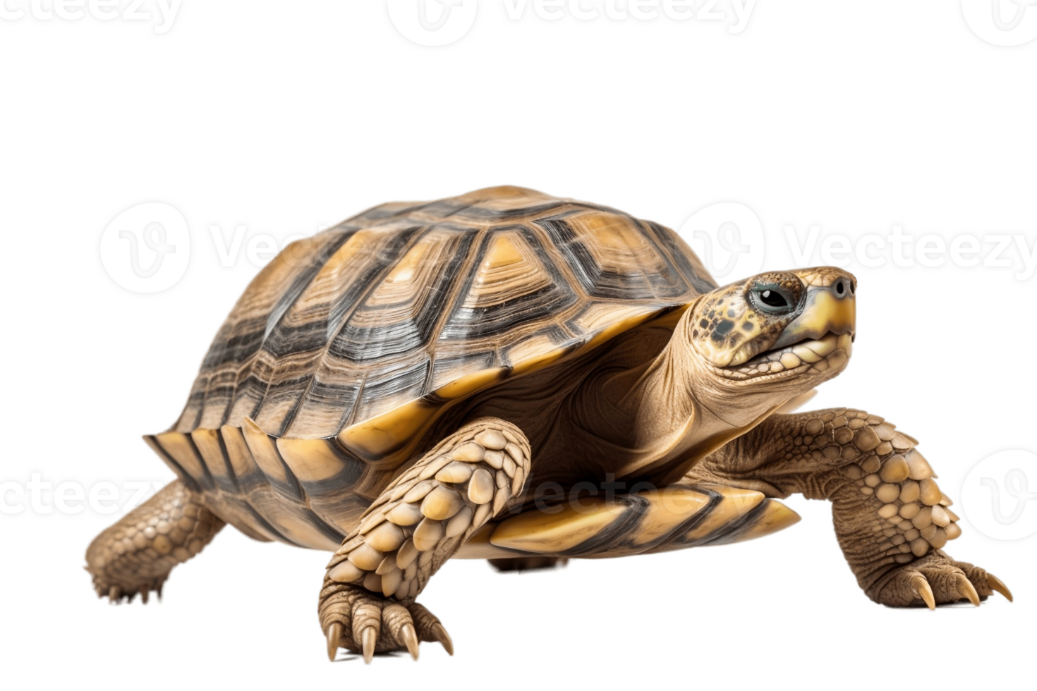 Turtle Isolated on Transparent Background. AI png