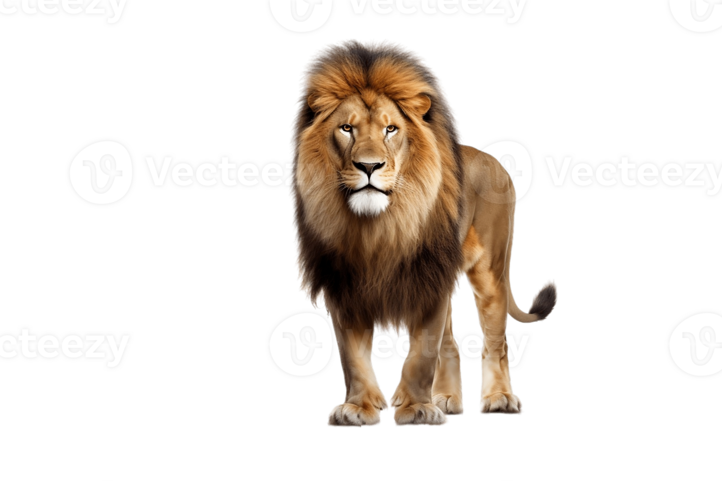 Lion Isolated on Transparent Background. AI png