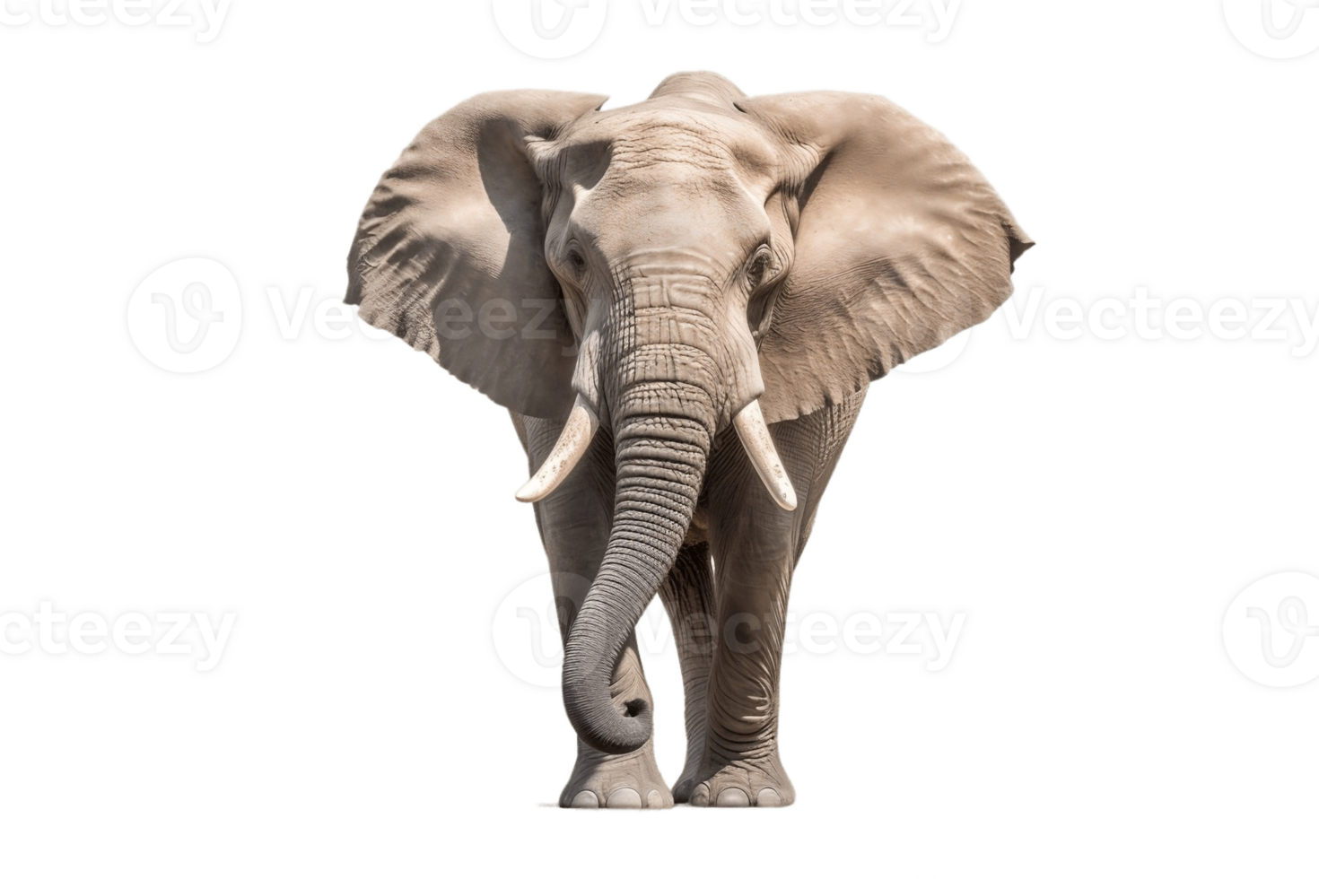 Elephant Isolated on Transparent Background. AI png
