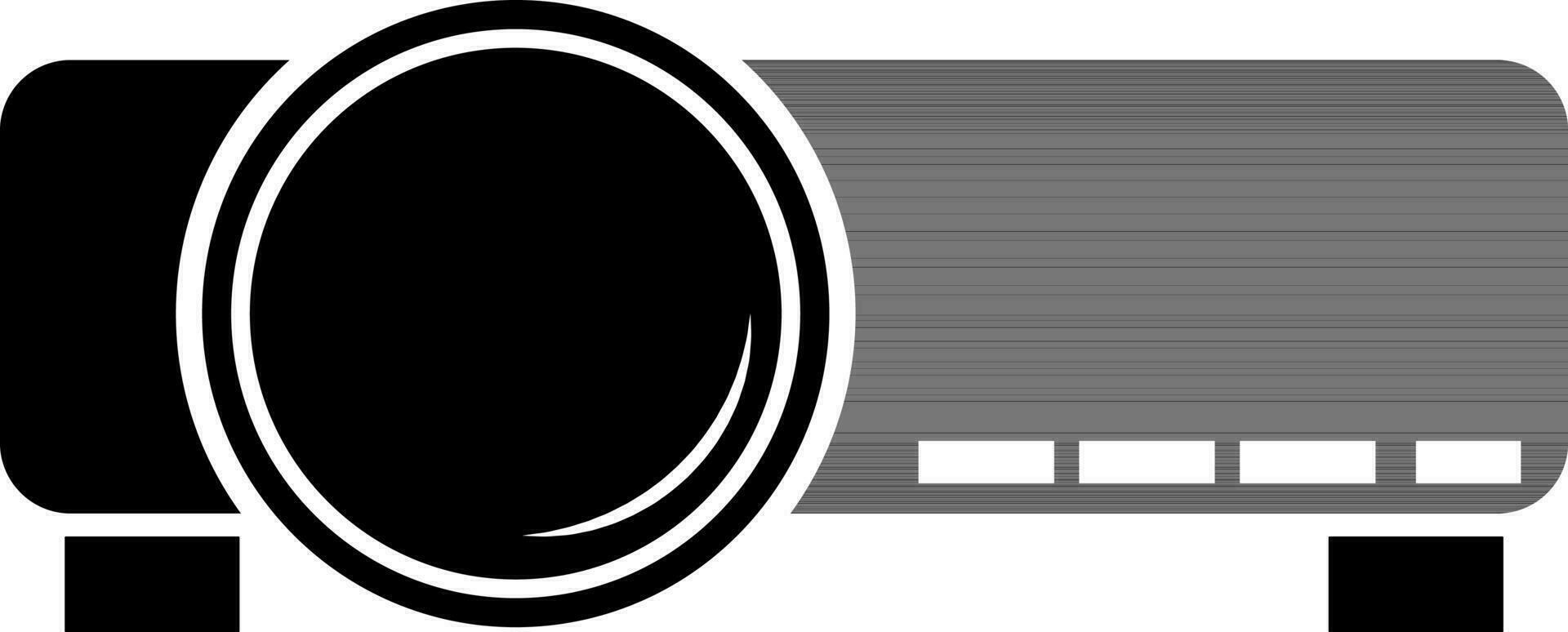 Black and white projector. vector