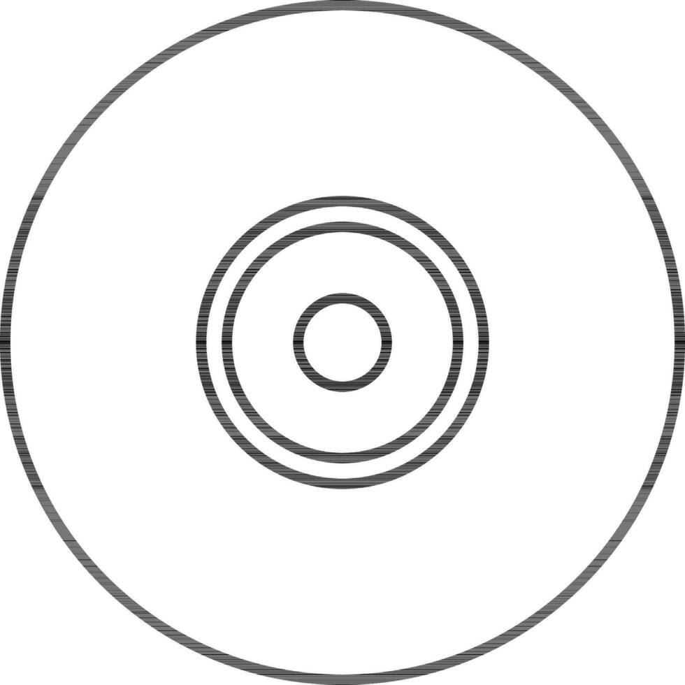 Isolated icon of compact disk CD. vector