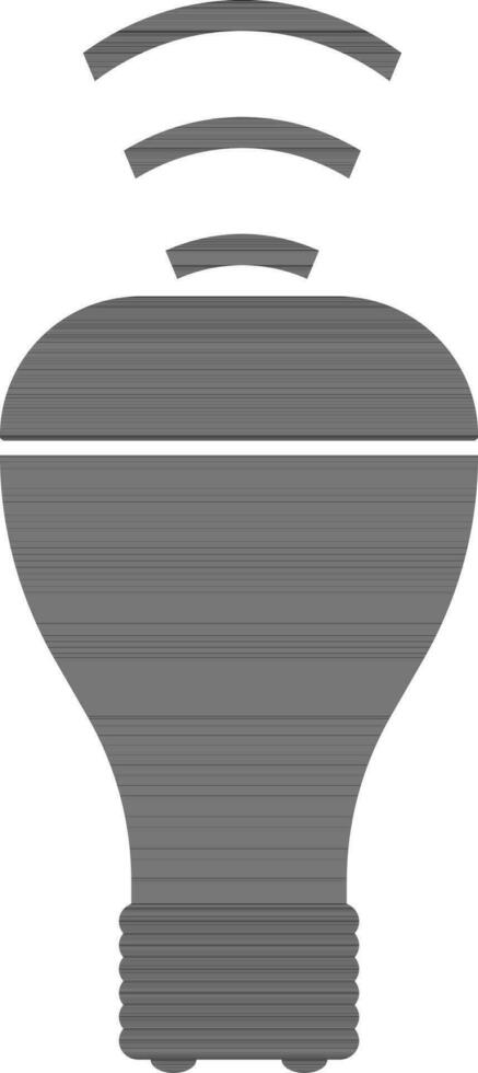 Black and white light bulb. vector