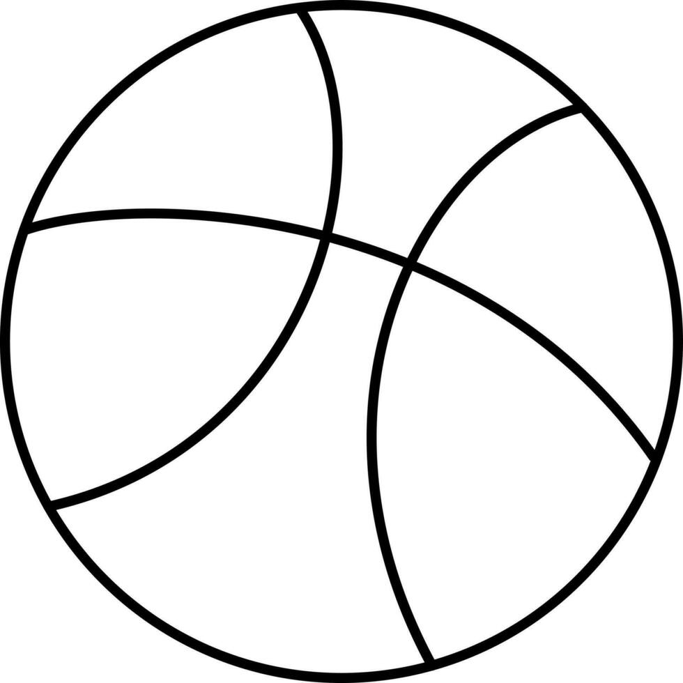 arte lineal ilustración de un baloncesto. vector