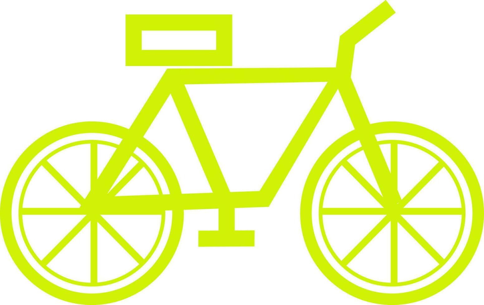 Flat illustration of green bicycle. vector