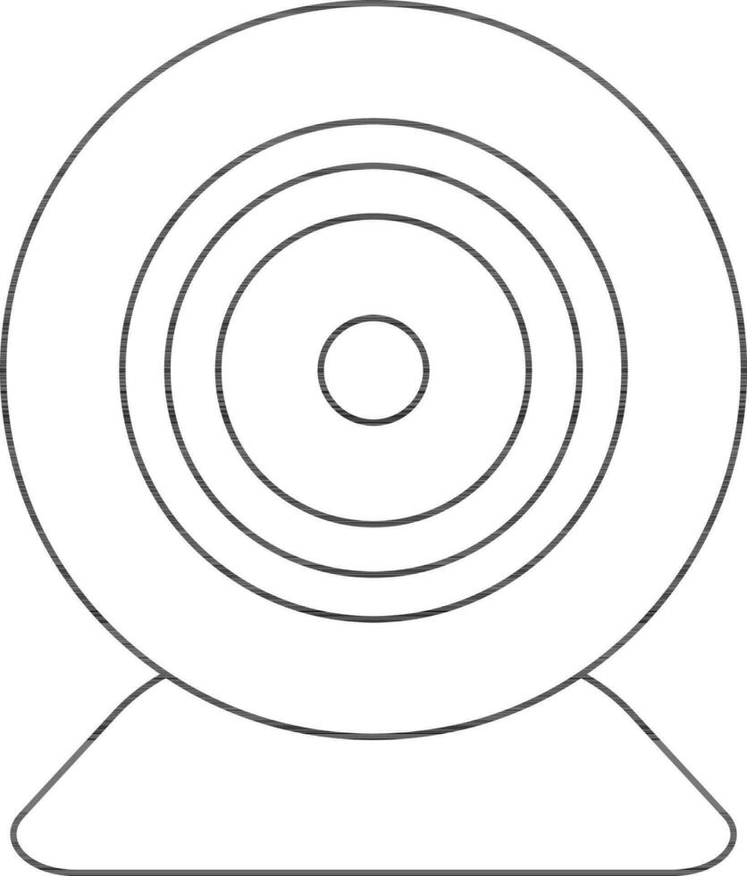 Line art web camera icon. vector