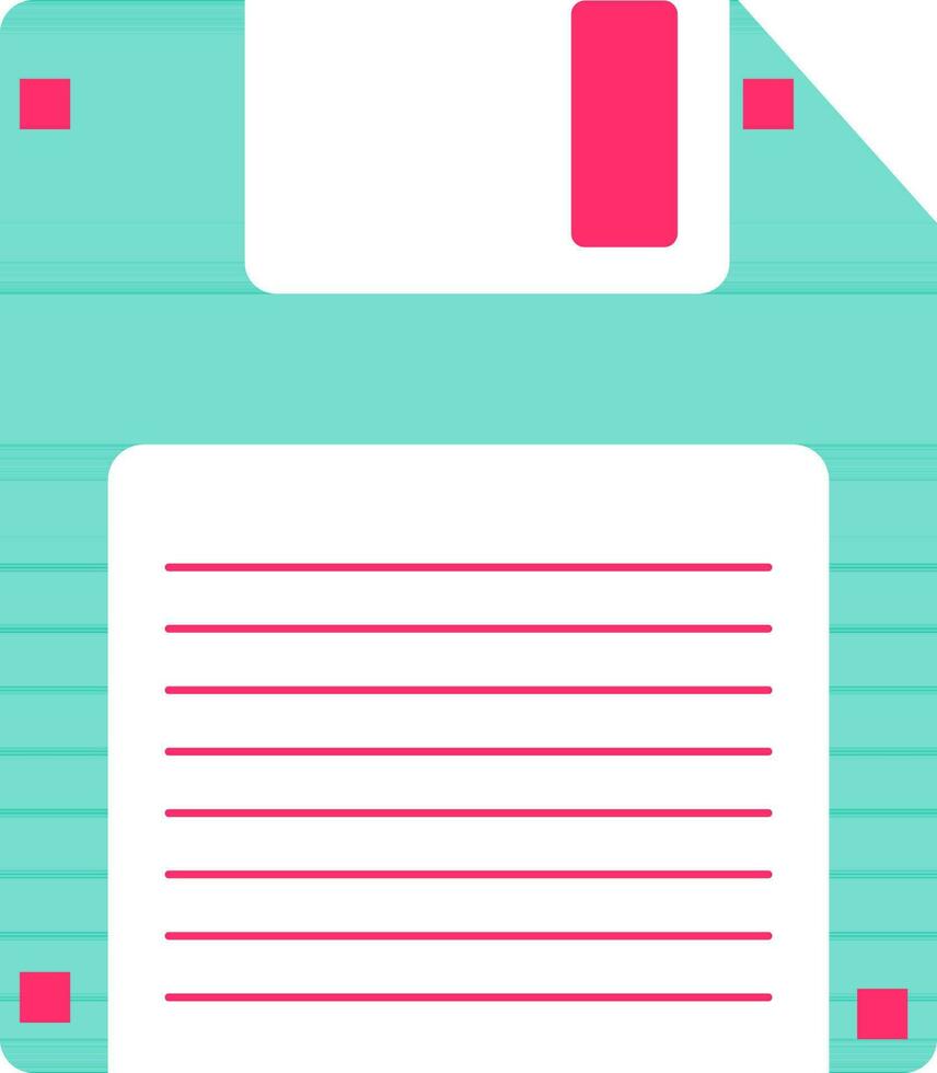 Icon floppy disk in flat style. vector