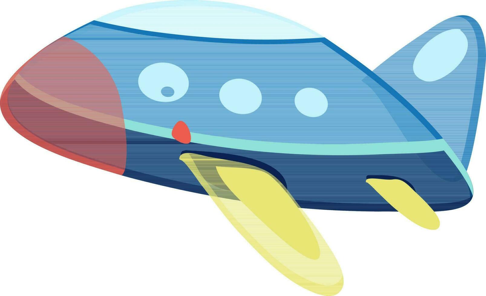 Illustration of colorful flying airplane. vector