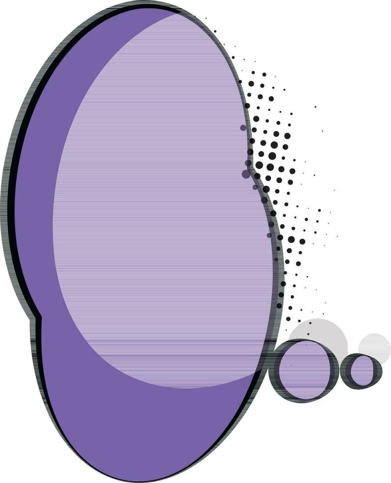 Blank speech bubble in purple color. vector