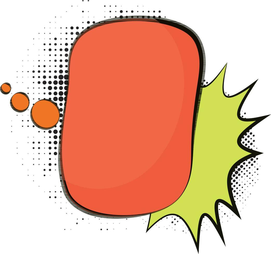 Vector speech bubble in pop art style.