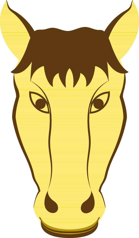 Horse head icon for chinese zodiac in illustration. vector