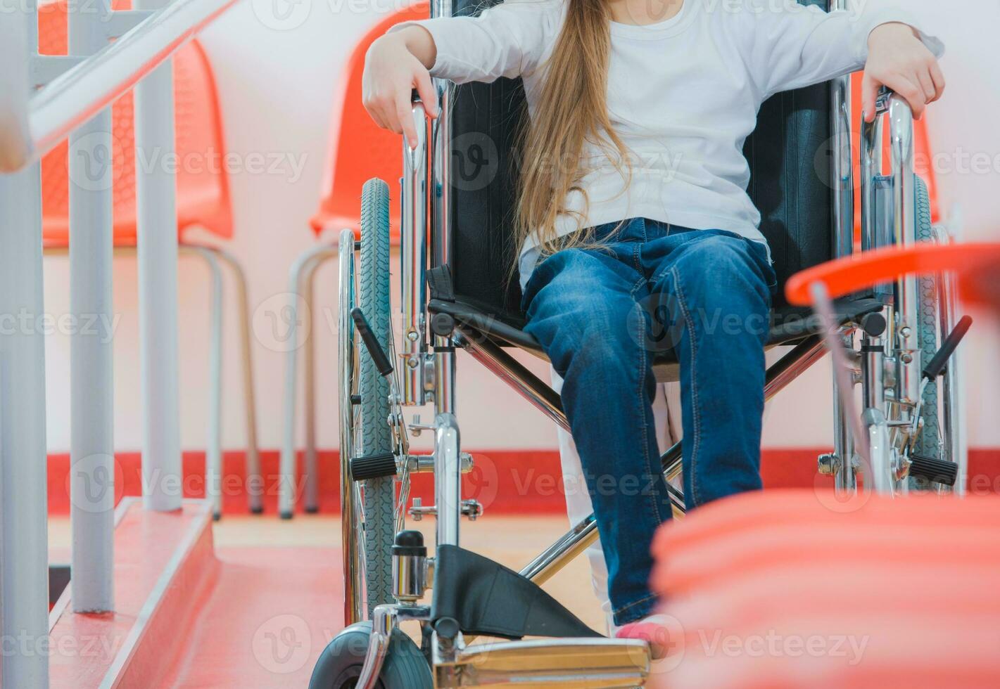 Disabled Girl on Wheelchair photo
