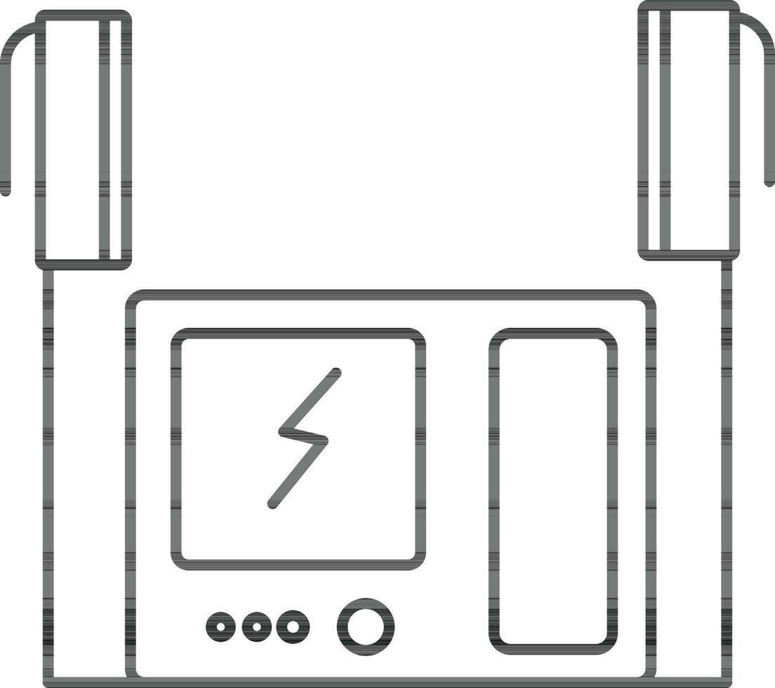 Illustration of defibrillator for emergency concept. vector