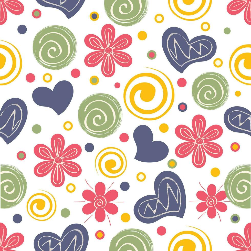 Abstract background decorated with doodle element. vector