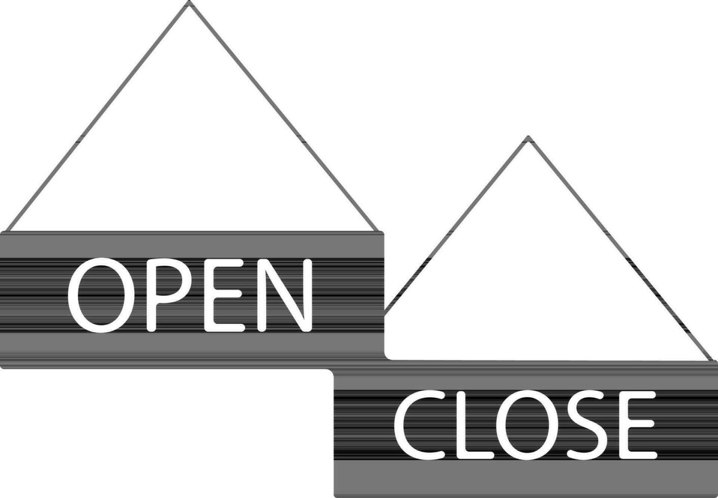 Illustration of Open and Closed Tags. vector