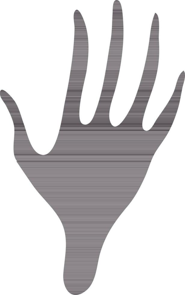 Silhouette of zombie hand. vector