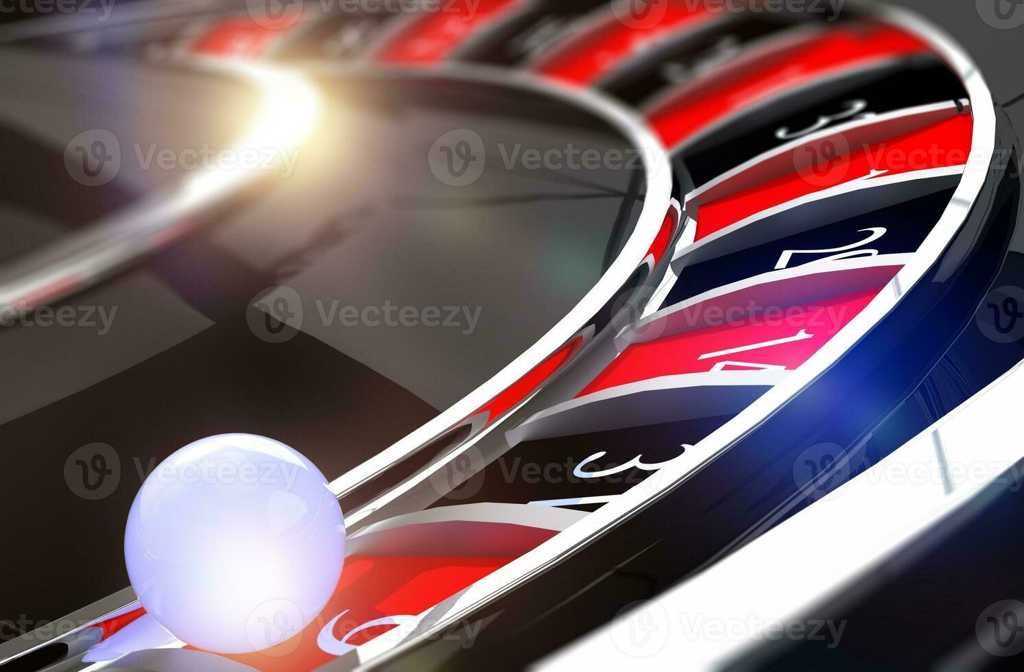 Closeup on Roulette Ball photo