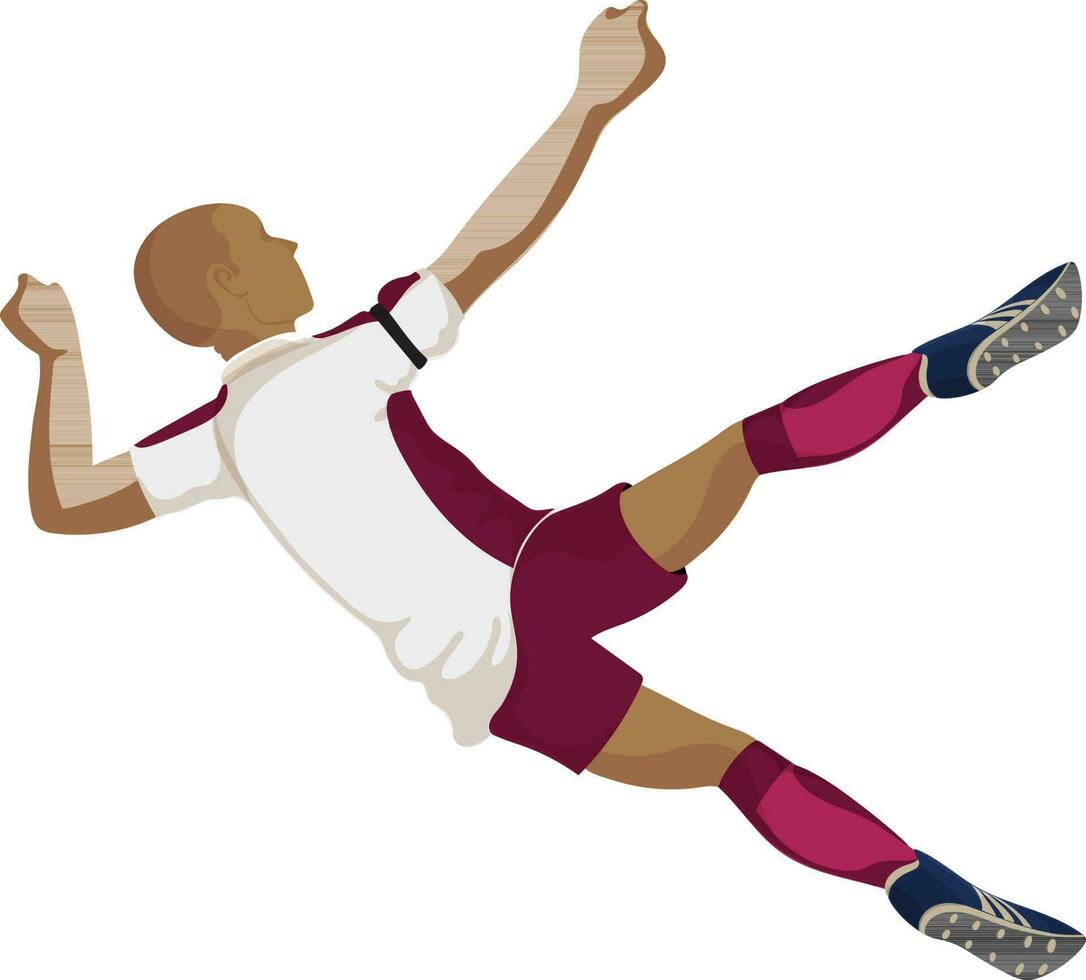 Character of soccer player. vector