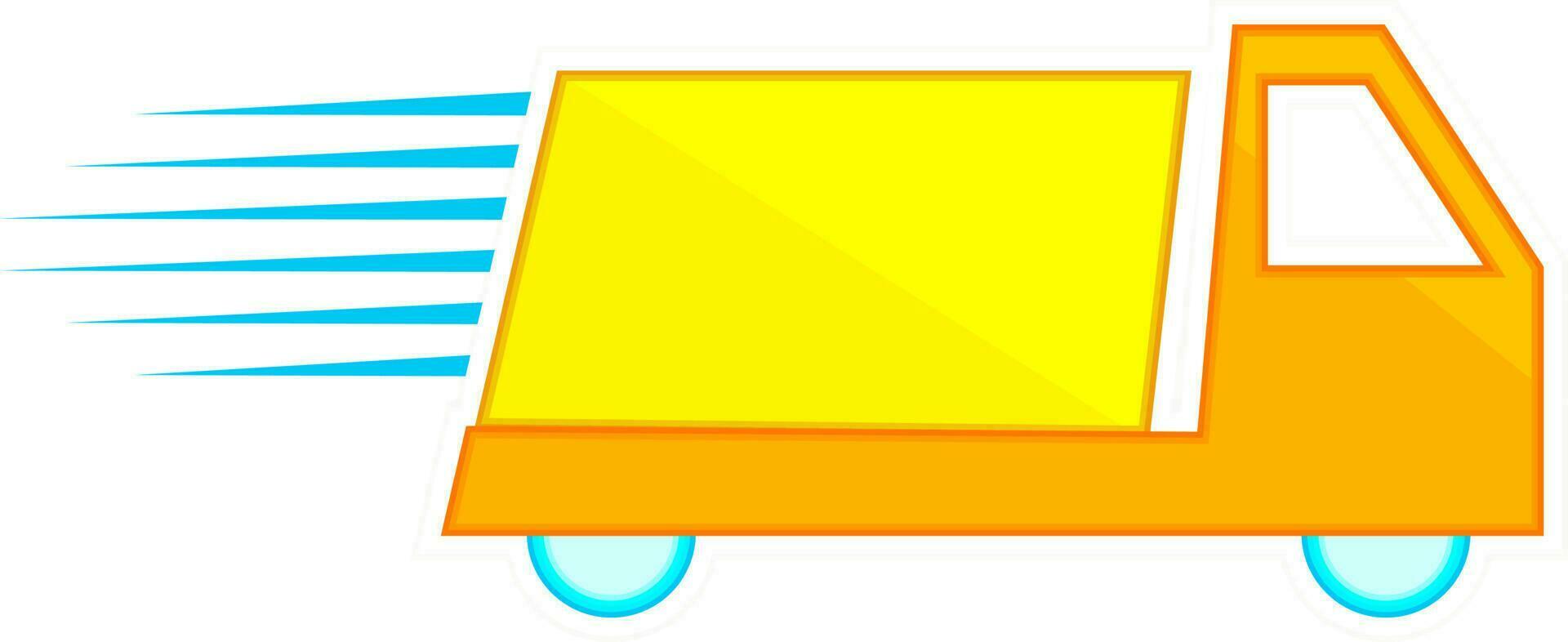 Truck sticker, tag or label design. vector